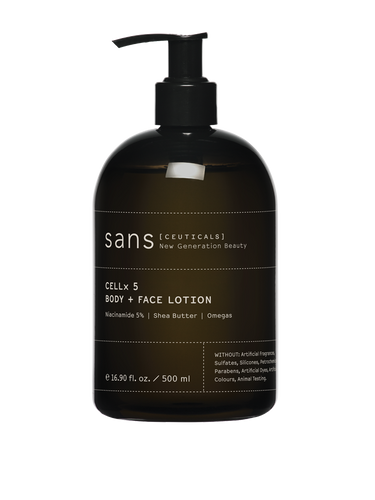 Bottle + Pump CELLx 5 Body + Face Lotion 500ml — 6 Pack [UNFILLED]